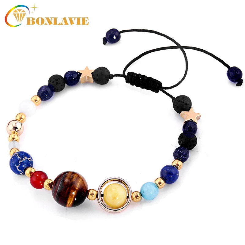 2017 Universe Galaxy the Eight Planets Solar System Guardian Star Natural Stone Beads Bracelet Bangle for Women Men Gift
2017 Universe Galaxy the Eight Planets Solar System Guardian Star Natural Stone Beads Bracelet Bangle for Women Men Gift