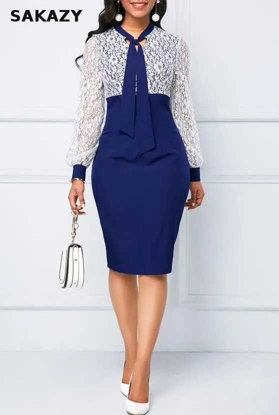 2019 Large Size European Lace Work Office Elegant Spring Summer Dress Women Loose Casual Long Sleeve Bag Hip Plus Size 5xl Dress
2019 Large Size European Lace Work Office Elegant Spring Summer Dress Women Loose Casual Long Sleeve Bag Hip Plus Size 5xl Dress