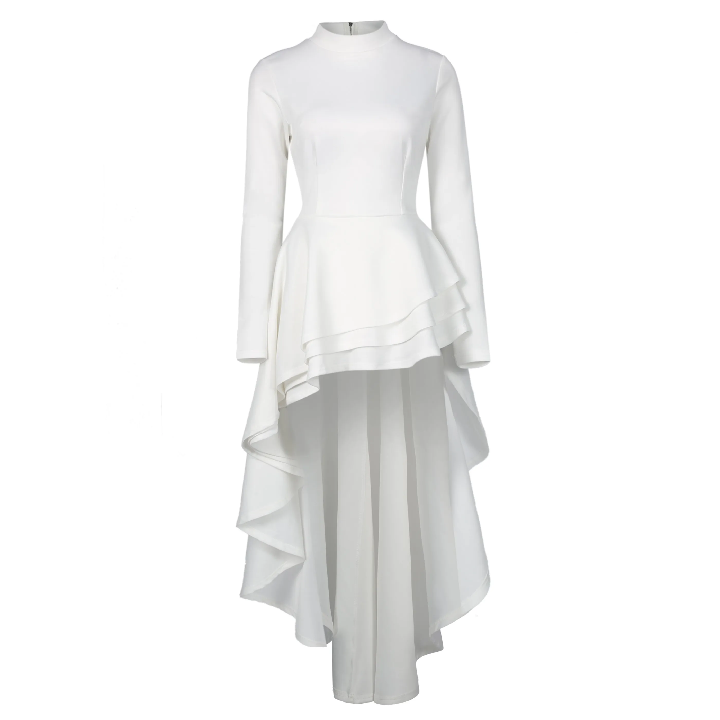 Women Ruffles Asymmetrical Dress Plus Size Long Sleeve Dress Office Big Size White Black Burgundy Trailing Elegant Party Dress
Women Ruffles Asymmetrical Dress Plus Size Long Sleeve Dress Office Big Size White Black Burgundy Trailing Elegant Party Dress
