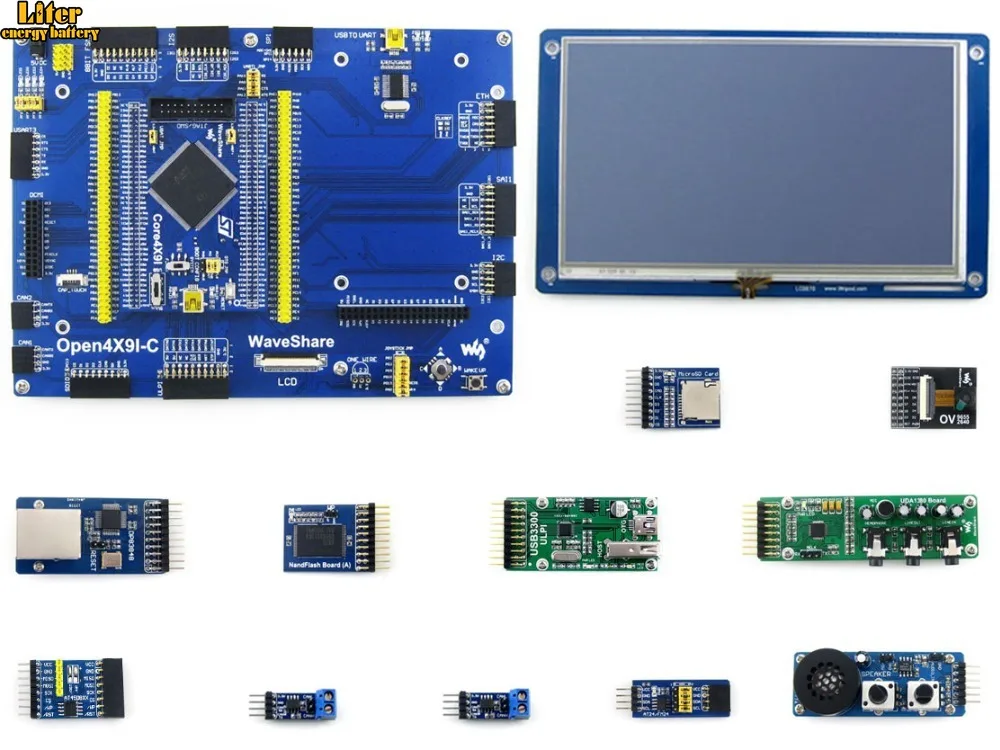 Макетная плата STM32 2 шт./лот STM32F429IGT6 STM32F429 ARM Cortex M4 + 7-дюймовый емкостный ЖК-дисплей