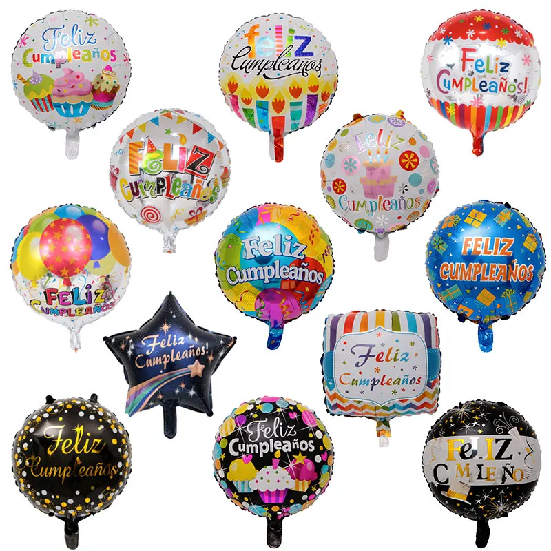 50pcs/lot 18inch Feliz cumpleanos Spanish birthday balloons round mylar helium ballon happy birthday party air globos baloes
50pcs/lot 18inch Feliz cumpleanos Spanish birthday balloons round mylar helium ballon happy birthday party air globos baloes