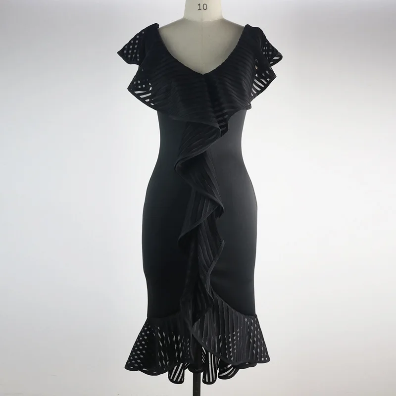 Fashion 2019 Summer Women Asymmetric Ruffles Party Dress Patchwork V Neck Mermaid Dress Cloak Sleeves Solid Bodycon Dresses
Fashion 2019 Summer Women Asymmetric Ruffles Party Dress Patchwork V Neck Mermaid Dress Cloak Sleeves Solid Bodycon Dresses