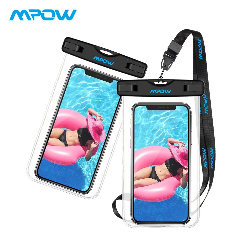 MPOW New IPX8 Waterproof Phone Pouch Universal Swimming Diving Phone Bag Transparent Clear Cover With Strap For iPhone XS/X/8/7
MPOW New IPX8 Waterproof Phone Pouch Universal Swimming Diving Phone Bag Transparent Clear Cover With Strap For iPhone XS/X/8/7