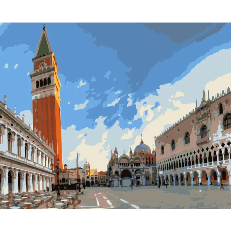 Painting By Numbers DIY Dropshipping40x50 50x65cmSpacious St. Mark's Square Landscape Canvas Wedding Decoration Art picture Gift
Painting By Numbers DIY Dropshipping40x50 50x65cmSpacious St. Mark's Square Landscape Canvas Wedding Decoration Art picture Gift