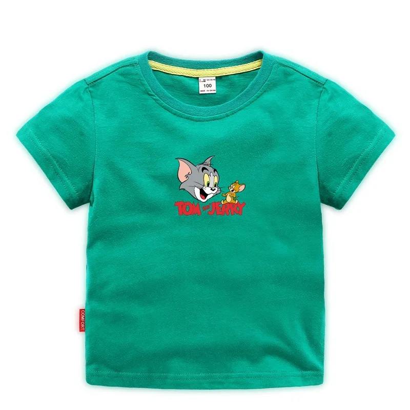 2019 summer new boy's and girl's T-shirt Tom and Jerry round neck loose cotton cartoon bottoming shirt black shirts
2019 summer new boy's and girl's T-shirt Tom and Jerry round neck loose cotton cartoon bottoming shirt black shirts
