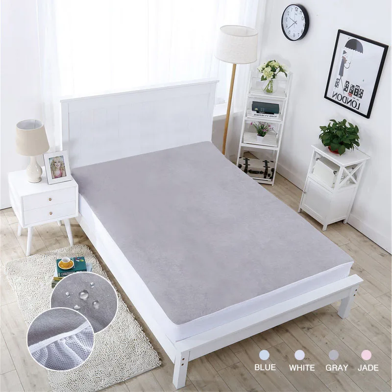 Solid Color Terry Waterproof Mattress Cover Anti-mite Protector Cover For Bed Bug And Bed Wetting Home Textile 1 PC
Solid Color Terry Waterproof Mattress Cover Anti-mite Protector Cover For Bed Bug And Bed Wetting Home Textile 1 PC