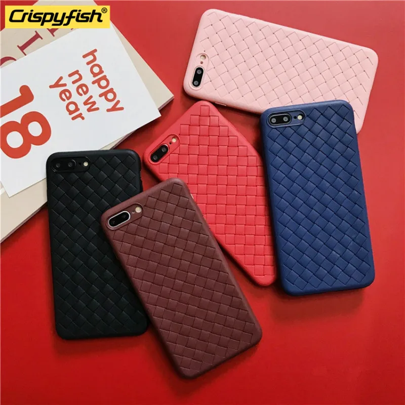 Crispyfish Luxury 3D Soft Weave Grid Case For iPhone 6 6s TPU Case Cover For iphone 7 8 Plus Silicone Cases For iPhone X
Crispyfish Luxury 3D Soft Weave Grid Case For iPhone 6 6s TPU Case Cover For iphone 7 8 Plus Silicone Cases For iPhone X