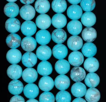 10mm Blue Turquoise Gemstone Light Blue Swirls Round 10mm Loose Beads 15.5 inch Full Strand (80002619-802) 
10mm Blue Turquoise Gemstone Light Blue Swirls Round 10mm Loose Beads 15.5 inch Full Strand (80002619-802)