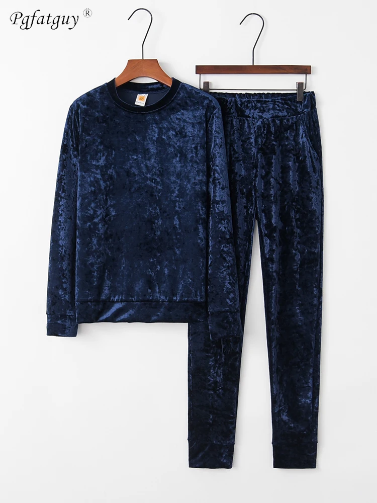 Women Autumn Winter Velvet Set Warm Velour Tracksuit 2 Piece Sets Velours Suit Female Long Sleeve O Neck Sweatshirt+Pants Sets
Women Autumn Winter Velvet Set Warm Velour Tracksuit 2 Piece Sets Velours Suit Female Long Sleeve O Neck Sweatshirt+Pants Sets
