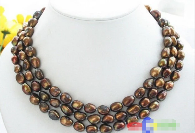 HOT## Wholesale > p2411 3ROW 11MM COFFEE BAROQUE FRESHWATER CULTURED PEARL NECKLACE
HOT## Wholesale > p2411 3ROW 11MM COFFEE BAROQUE FRESHWATER CULTURED PEARL NECKLACE