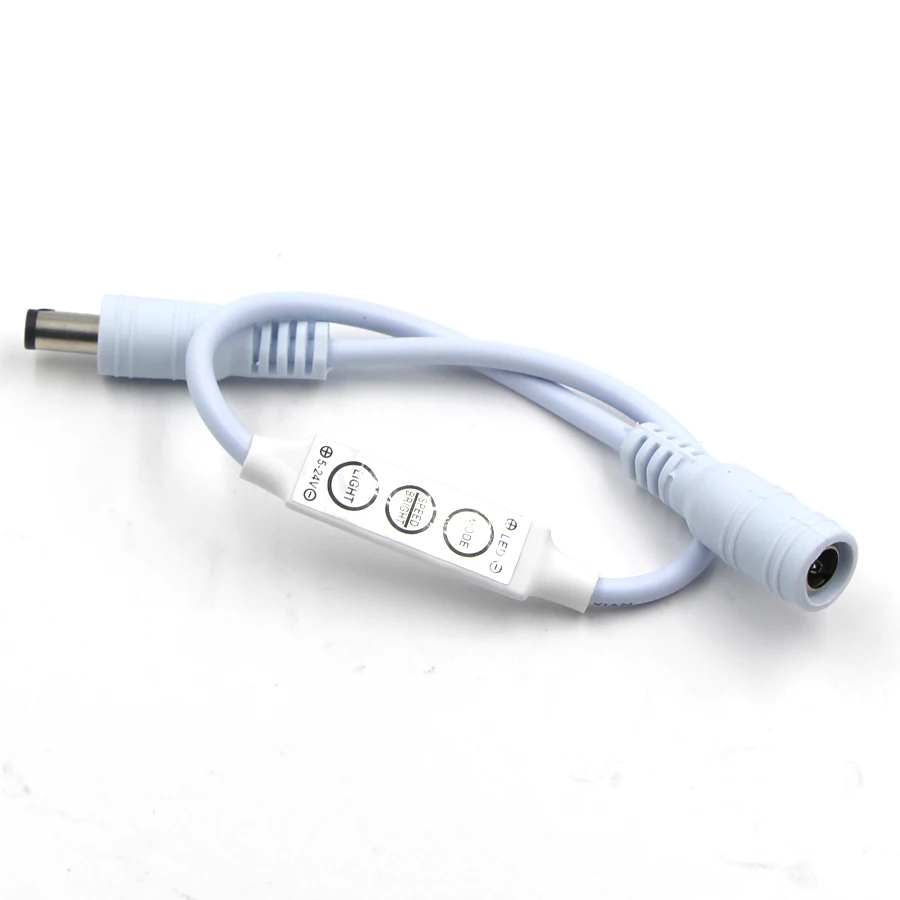 DC12V 6A mini Controller 5-24V Led Dimmer with 3Keys DC female cable for single color 5630 5050 3528 strip Lighting | Лампы и