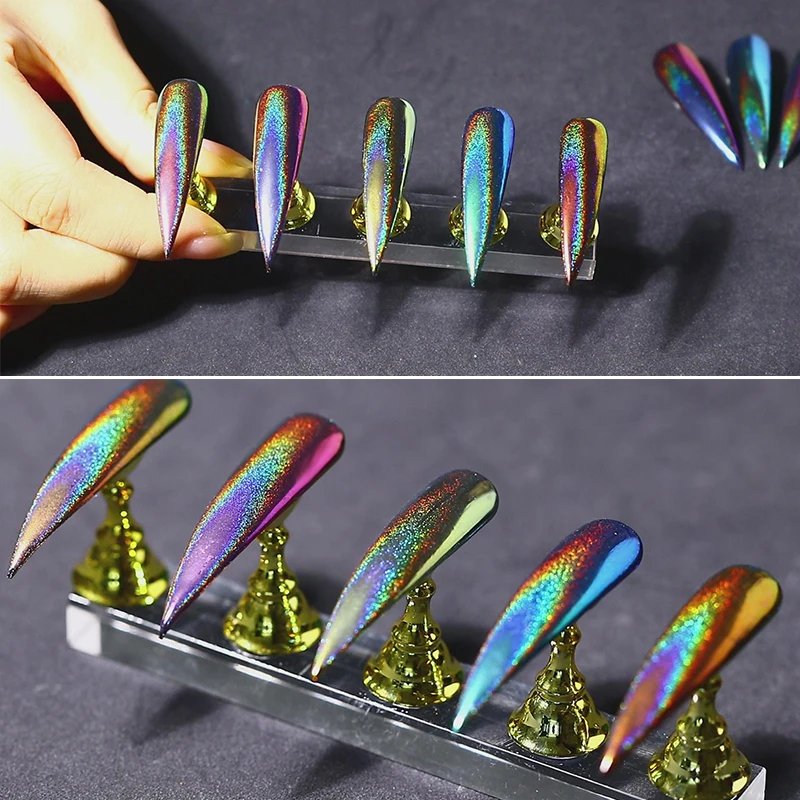 Nicole Diary Peacock Holographic Chameleon Nail Glitter Powder Mirror Holo Laser Chrome Pigment Manicure Nail Art Decorations
Nicole Diary Peacock Holographic Chameleon Nail Glitter Powder Mirror Holo Laser Chrome Pigment Manicure Nail Art Decorations