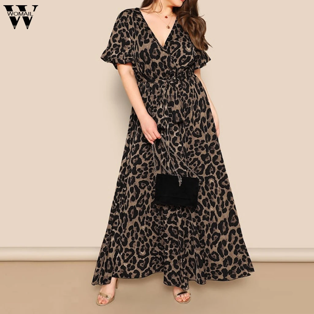 Womail summer dresses women 2019 Fashion Women Sexy Plus Size Leopard Print V-Neck Short Sleeve Bandage Dress Casual Dress Ju8
Womail summer dresses women 2019 Fashion Women Sexy Plus Size Leopard Print V-Neck Short Sleeve Bandage Dress Casual Dress Ju8