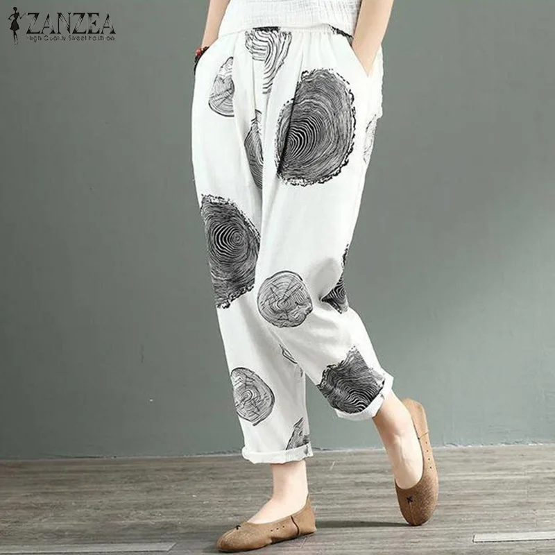 Vintage Printed Pantalon Women's Casual Trousers ZANZEA 2019 Female Elastic Waist Turnip Pant Woman Oversized Harem Pants 5XL
Vintage Printed Pantalon Women's Casual Trousers ZANZEA 2019 Female Elastic Waist Turnip Pant Woman Oversized Harem Pants 5XL
