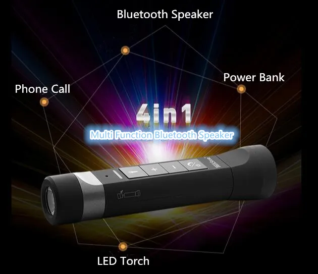 Bluetooth Speaker Smart Waterproof Speaker Bicycle music player Mp3 player LED Flashlight font b Power b