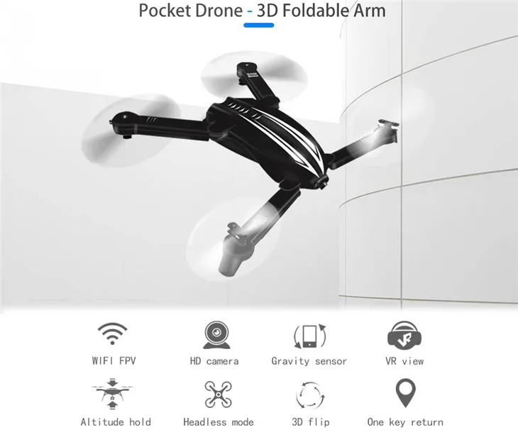 Flytec_T13S_3D_Foldable_Arm_Pocket_Drone_WIFI_FPV_RC_Quadcopter_with_720P_Wide_Angle_HD_Camera_and_Altitude_Hold_Mode_01