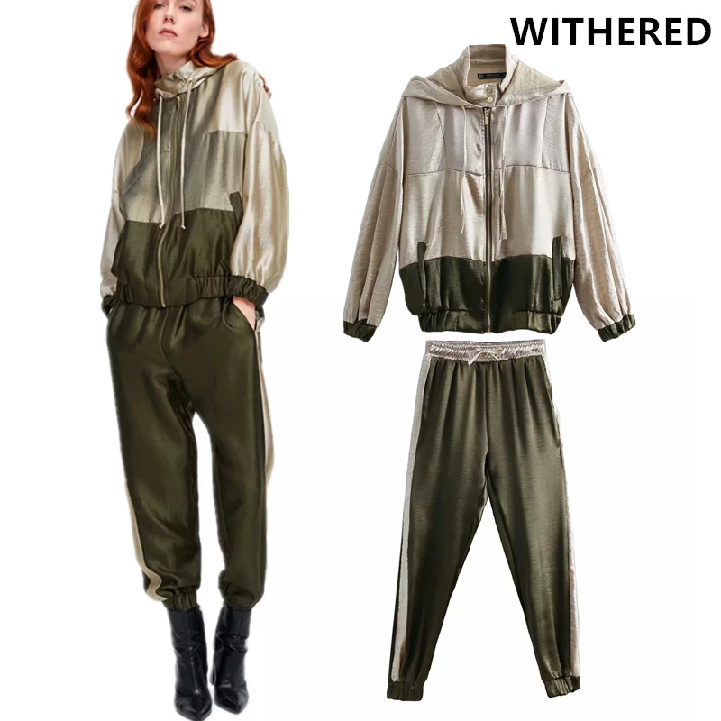 Withered england style color ptachworkhooded jacket with harem pants two piece set conjuntos de mujer tracksuit women plus size
Withered england style color ptachworkhooded jacket with harem pants two piece set conjuntos de mujer tracksuit women plus size