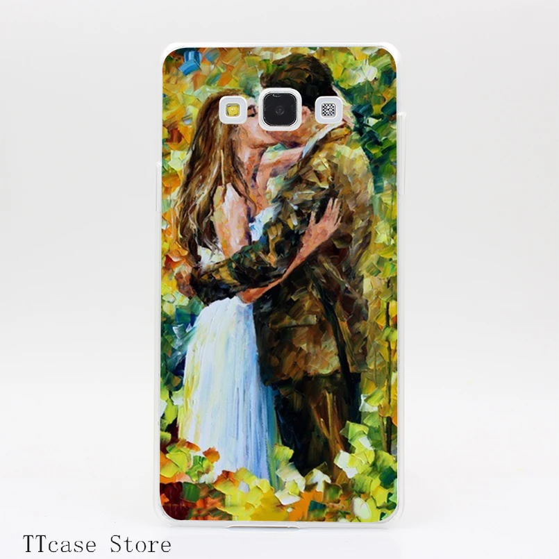 1966CA Kissing in The Woods Transparent Hard Cover font b Case b font for Galaxy A3