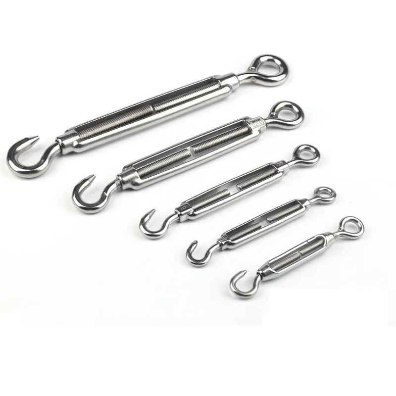 304 Stainless Steel M4 M5 M6 M8 M10 M12 M14 M16 M20 Hook Eye Wire Rope Tensioner Marine Rigging Hook Eye Turnbuckles Hardware
304 Stainless Steel M4 M5 M6 M8 M10 M12 M14 M16 M20 Hook Eye Wire Rope Tensioner Marine Rigging Hook Eye Turnbuckles Hardware