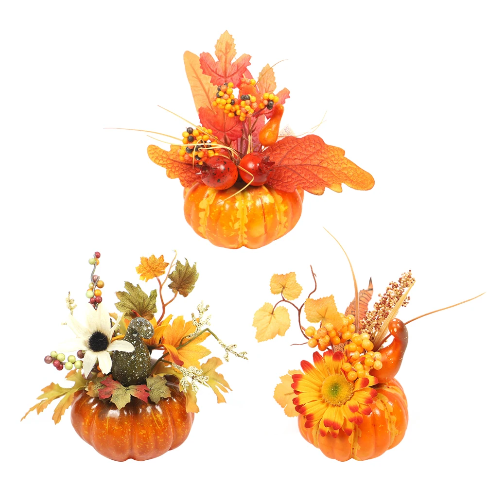 3pcs Halloween Decor Autumn Artificial Sun Flower Pumpkin Maple Leaf For Store Office Home Decoration Crafts
3pcs Halloween Decor Autumn Artificial Sun Flower Pumpkin Maple Leaf For Store Office Home Decoration Crafts