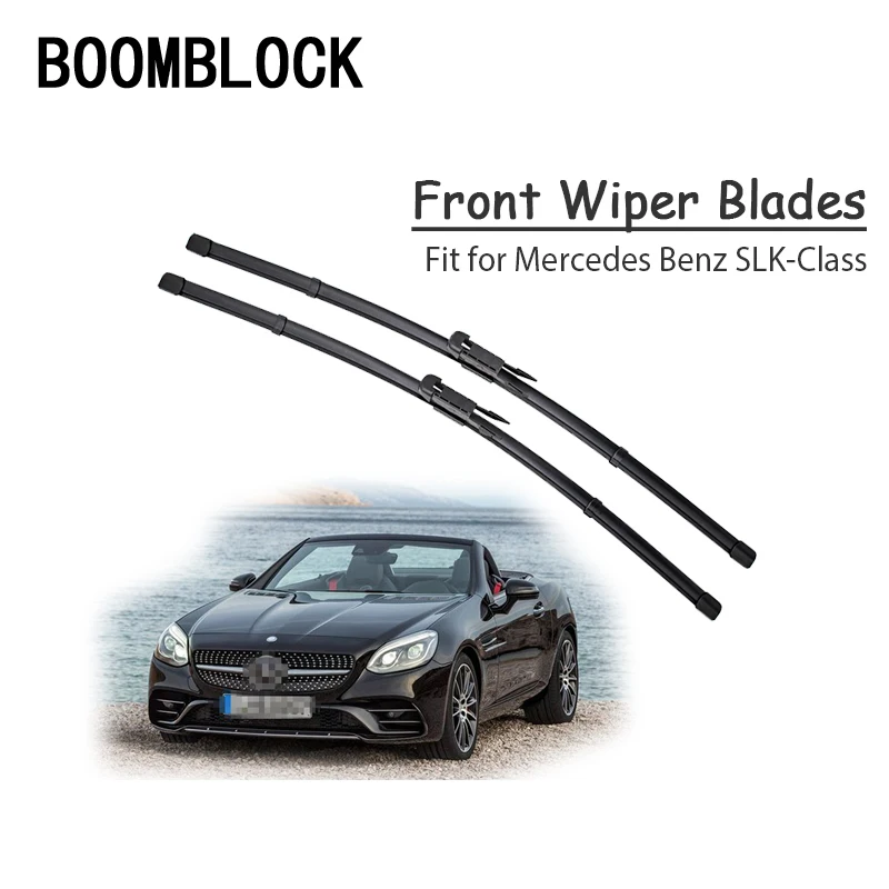 Car Windshield Rubber Front Wiper Blades Arm Kit For Mercedes Benz SLK Class R170 R171 R172 Windscreen AMG Accessories | Автомобили и