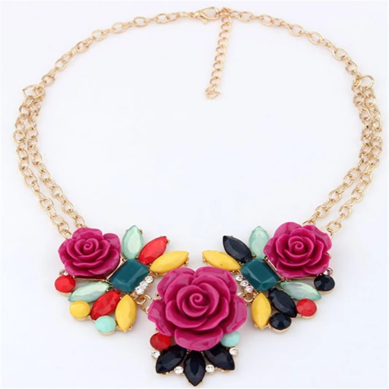 New Charming Bohemian Style Charming Rose Flowers Bib Cluster Necklace Gold Tone Chain Necklaces & pendants Drop Shipping
New Charming Bohemian Style Charming Rose Flowers Bib Cluster Necklace Gold Tone Chain Necklaces & pendants Drop Shipping