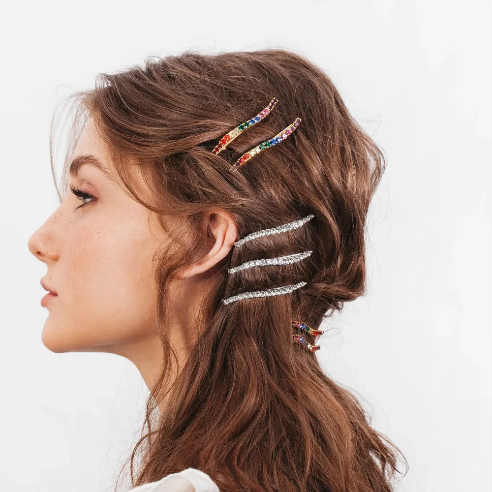 StoneFans Rainbow Wave Rhinestone Clip Hair Jewelry for Women Crystal Hairpin Colorful Bobby Pin Wedding Party Hair Accessories
StoneFans Rainbow Wave Rhinestone Clip Hair Jewelry for Women Crystal Hairpin Colorful Bobby Pin Wedding Party Hair Accessories