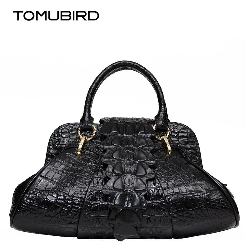 TOMUBIRD женская сумка из воловьей кожи дизайнерская тисненой крокодиловой | Багаж и