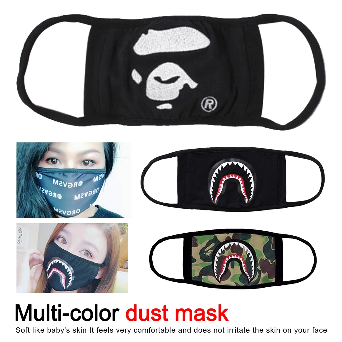 1 PCS Shark Mouth Face Mask Women Men Unisex Korean Style For Cycling Anime Cartoon Women Men Muffle
1 PCS Shark Mouth Face Mask Women Men Unisex Korean Style For Cycling Anime Cartoon Women Men Muffle