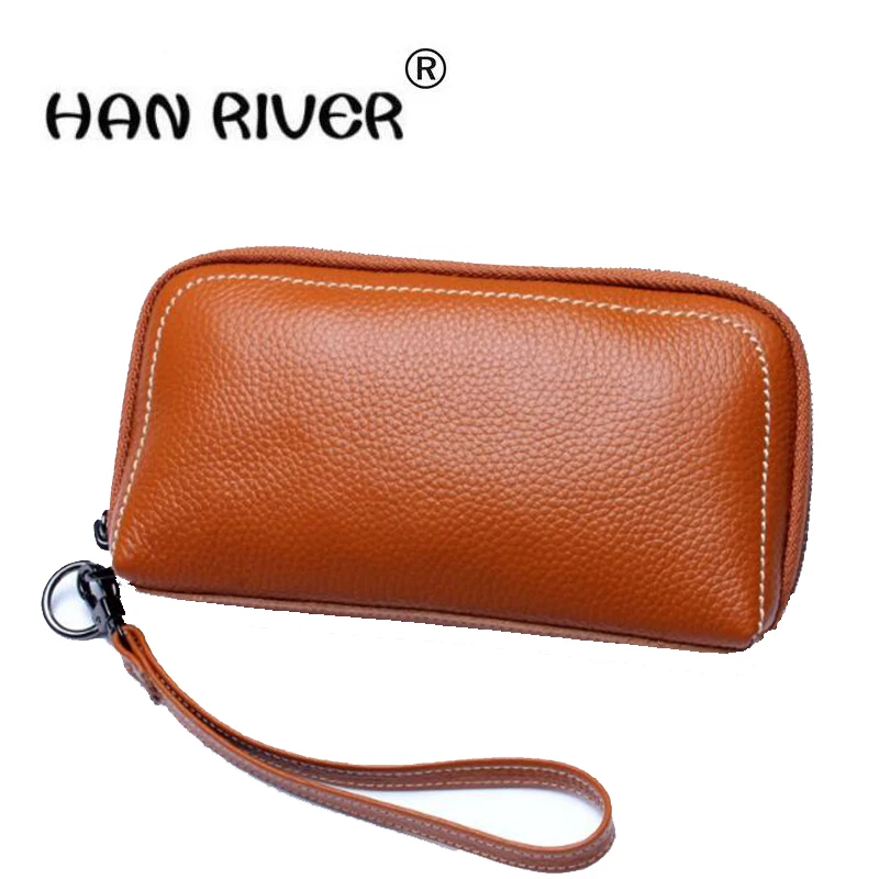 Women's hand carry the mobile phone baotou layer leather makeup bag new European and American wallet real leather long purse
Women's hand carry the mobile phone baotou layer leather makeup bag new European and American wallet real leather long purse