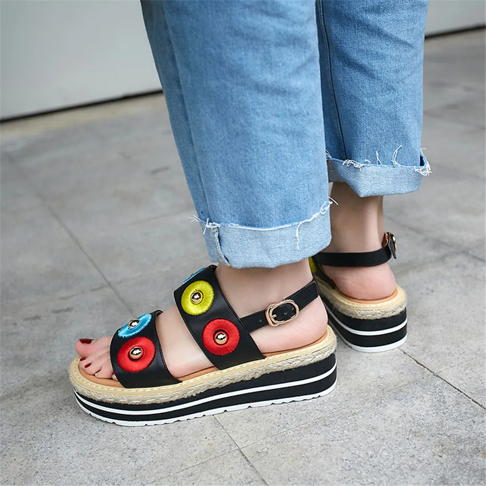 New Arrivals women's Genuine Leather Shoes Summer Sandals Ladies Wedges Med Heels Shoes Woman Casual Sandals
New Arrivals women's Genuine Leather Shoes Summer Sandals Ladies Wedges Med Heels Shoes Woman Casual Sandals