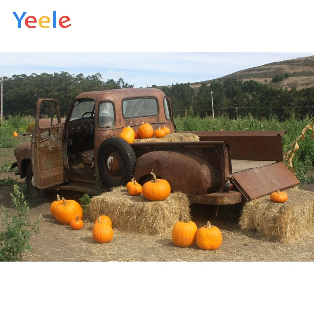 Yeele Autumn Harvest Pumpkin Haystack Truck Photography Background Happy Thanksgiving Day Photocall Backdrop For Photo Studio
Yeele Autumn Harvest Pumpkin Haystack Truck Photography Background Happy Thanksgiving Day Photocall Backdrop For Photo Studio