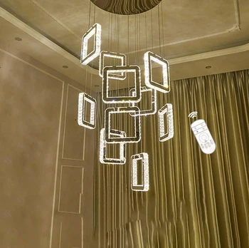 HAIXIANG LED Dimmable Light Remote Control Staircase Lighting Light Crystal Chandelier Restaurant Living Room Ceiling Lamp
HAIXIANG LED Dimmable Light Remote Control Staircase Lighting Light Crystal Chandelier Restaurant Living Room Ceiling Lamp