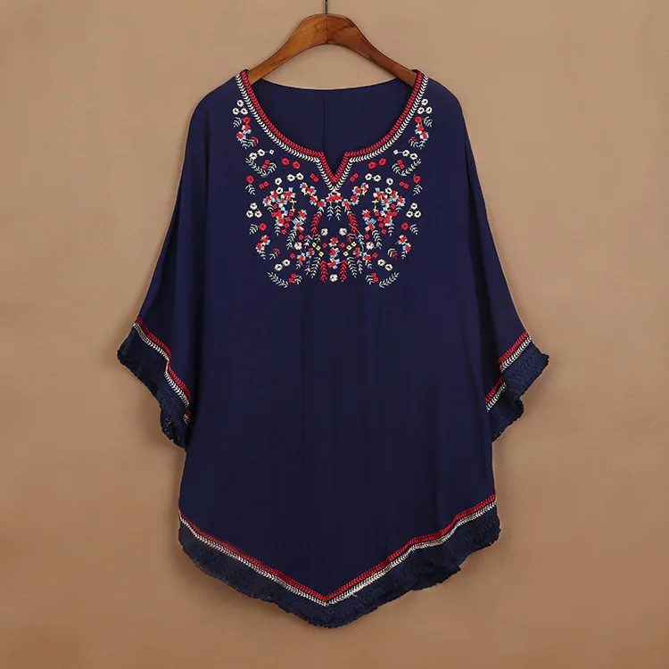 Retro New Summer Vintage Elegant Floral Embroidered Round Neck Shirt Batwing BohoTunic Loose Hippie Dress Vestido Free Shipping
Retro New Summer Vintage Elegant Floral Embroidered Round Neck Shirt Batwing BohoTunic Loose Hippie Dress Vestido Free Shipping
