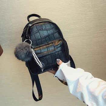 LUYO Mini Black Backpack Women Stone Leather Backpacks For Girls Small Ladies Casual Daypack With Hairball Sac A Dos Rucksack
LUYO Mini Black Backpack Women Stone Leather Backpacks For Girls Small Ladies Casual Daypack With Hairball Sac A Dos Rucksack