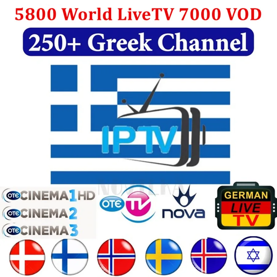High End Full Europe IPTV 5800+Channels 7000+VOD 450+SER Greece Cyprus Livetv for GREEK IPTV Romania Hungary Netherland IPTV
High End Full Europe IPTV 5800+Channels 7000+VOD 450+SER Greece Cyprus Livetv for GREEK IPTV Romania Hungary Netherland IPTV