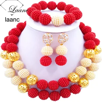 Fabulous Red and Gold Simulated Pearl Nigerian Traditional Wedding African Beads Jewelry Set Free Shipping ABD462
Fabulous Red and Gold Simulated Pearl Nigerian Traditional Wedding African Beads Jewelry Set Free Shipping ABD462