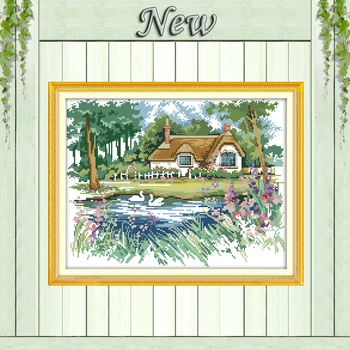 The pond-side cabin,Counted Printed on canvas DMC 11CT 14CT Cross Stitch kits,needlework Set handmade embroidery,Country Scenery
The pond-side cabin,Counted Printed on canvas DMC 11CT 14CT Cross Stitch kits,needlework Set handmade embroidery,Country Scenery