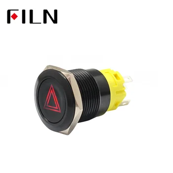 19mm 12v LED black shell metal push button switch dashboard custom Double flash danger symbol C10 car racing switch
19mm 12v LED black shell metal push button switch dashboard custom Double flash danger symbol C10 car racing switch