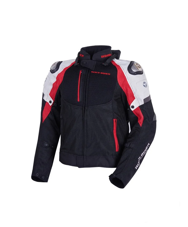 ROCK BIKER Breathable Motorcycle jacket summer mesh off-road racing Titanium alloy anti-drop coat safety men riding Jacket red
ROCK BIKER Breathable Motorcycle jacket summer mesh off-road racing Titanium alloy anti-drop coat safety men riding Jacket red