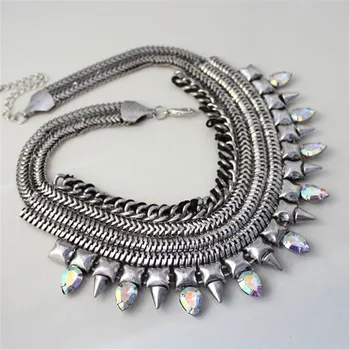 Fashion Brand Design Choker Multilayer Alloy Rivet Collar Necklace For Women Charm Jewelry Factory wholesale
Fashion Brand Design Choker Multilayer Alloy Rivet Collar Necklace For Women Charm Jewelry Factory wholesale