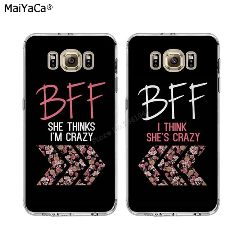 BFF she is crazy best friends full soft silicone transparent case for samsung s5 s6 edge plus s7 s7edge s8 s9 plus note 9
BFF she is crazy best friends full soft silicone transparent case for samsung s5 s6 edge plus s7 s7edge s8 s9 plus note 9
