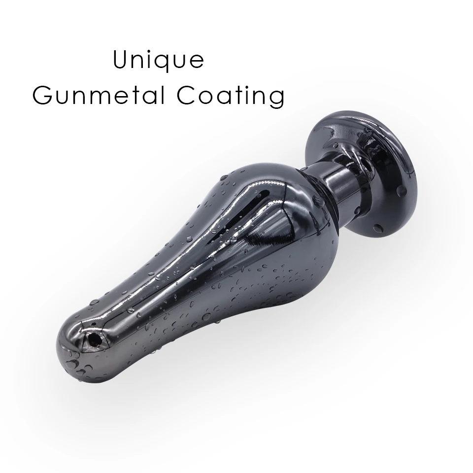 2pcs/Gunmetal Coating Crystal Stainless Steel Butt Plug Dildo Vibrator Anal Toys Massager Women Anal Plug Sex Toy