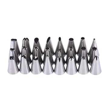 24pcs/lot Stainless Steel Piping Tips Nozzles Pastry Cupcake Cake Biscuit Decorating Tools Buttercream Puff Bakeware Sugar Arts
24pcs/lot Stainless Steel Piping Tips Nozzles Pastry Cupcake Cake Biscuit Decorating Tools Buttercream Puff Bakeware Sugar Arts