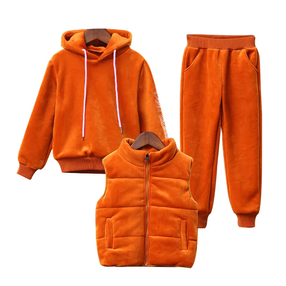 2018 Winter Girls Clothing Sets Hooded Warm Vest Jacket+Warm top Cotton Pants 3 Pieces Set Girl Cotton Coat With Fur Hood
2018 Winter Girls Clothing Sets Hooded Warm Vest Jacket+Warm top Cotton Pants 3 Pieces Set Girl Cotton Coat With Fur Hood