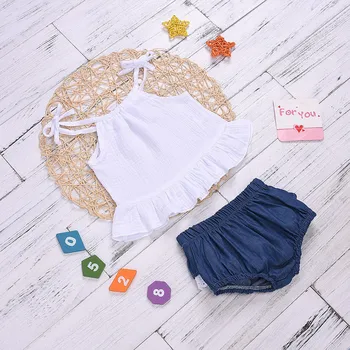 Newborn Kids Toddler Suit Cotton Ruffles Sleeveless Vest 2Pcs Baby Girl Clothes Summer Elastic Shorts Clothing Sets 0-24M
Newborn Kids Toddler Suit Cotton Ruffles Sleeveless Vest 2Pcs Baby Girl Clothes Summer Elastic Shorts Clothing Sets 0-24M