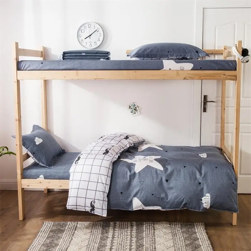 100% Cotton Bedding Sets Stars Pattern 3pcs Students Dormitory Flat Sheet Duvets Cover Comforter Bed Linen Set With Pillowcase
100% Cotton Bedding Sets Stars Pattern 3pcs Students Dormitory Flat Sheet Duvets Cover Comforter Bed Linen Set With Pillowcase