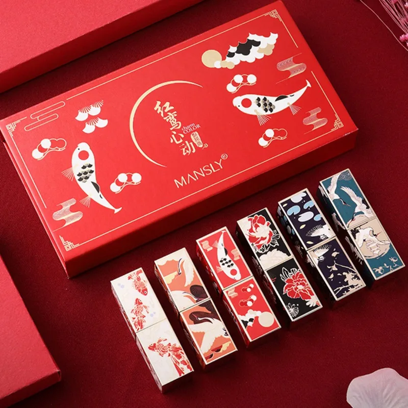 Chinese Style Lipstick Set Beauty Makeup Long Lasting Waterproof Non-Stick Cup Matte Velvet Lipstick Kit
Chinese Style Lipstick Set Beauty Makeup Long Lasting Waterproof Non-Stick Cup Matte Velvet Lipstick Kit