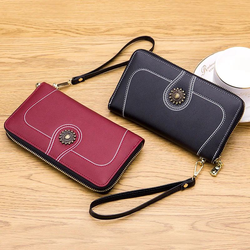 2018 Latest Design Women's Long Wallet Genuine Leather Ladies' Zipper Purse Cow Leather Female Money Clutch Bag Cellphone Pocket
2018 Latest Design Women's Long Wallet Genuine Leather Ladies' Zipper Purse Cow Leather Female Money Clutch Bag Cellphone Pocket