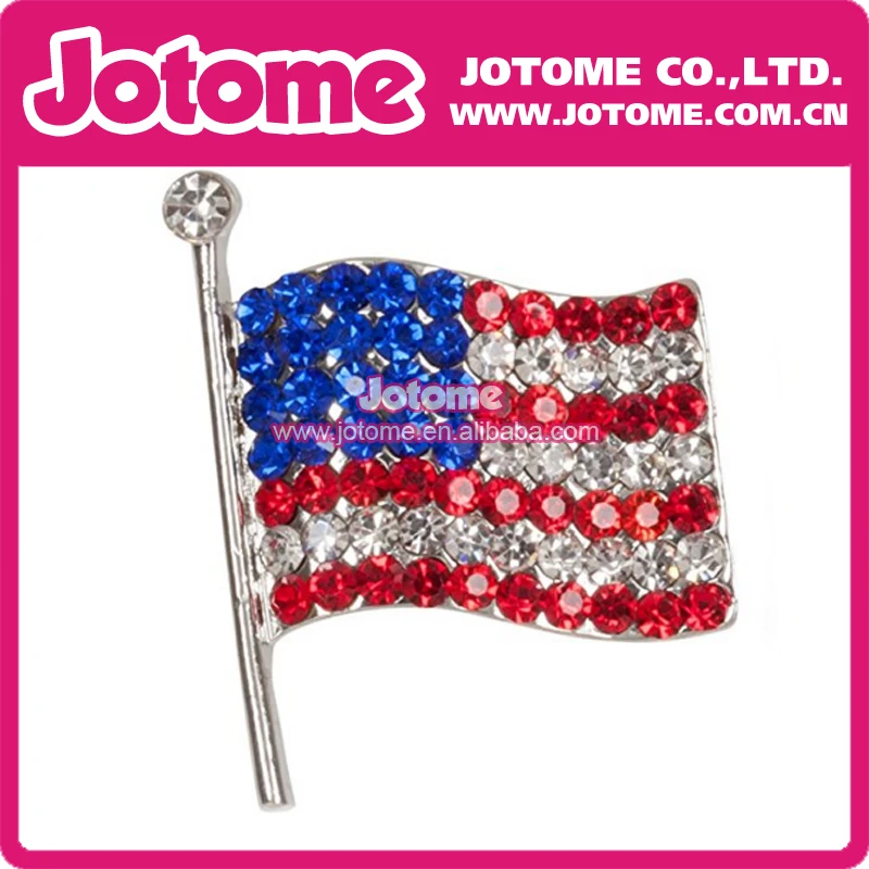 100 Pcs/Lot Patriotic Red White and Blue Crystal American Flag Rhinestone Brooch Pin
100 Pcs/Lot Patriotic Red White and Blue Crystal American Flag Rhinestone Brooch Pin